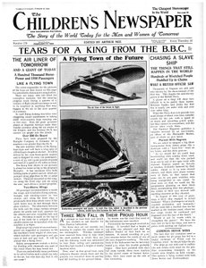La città volante del futuro, prima pagina di 