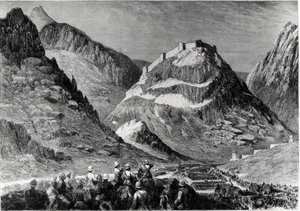 Il Forte di Ali Musjid nel Passo Khyber da English School
