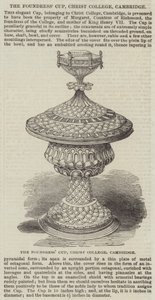 La Coppa della Fondatrice, Christ College, Cambridge (incisione) da English School