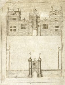 La facciata di Wilton House (dettaglio)