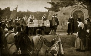Il funerale di John Hampden, 1643, illustrazione da Hutchinsons Story of the British Nation da English School