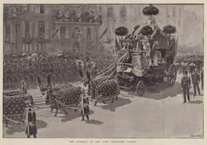 I funerali del defunto presidente Carnot (litografia) da English School