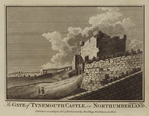 La Porta del Castello di Tynemouth, nel Northumberland (incisione)