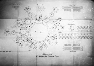 Il Piano Generale del Grande Motore di Calcolo di Mr Babbage, inciso da Bolton, stampato da Lemercier Bernard & Co