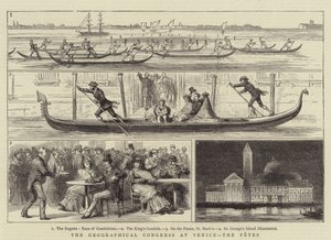 Il Congresso Geografico a Venezia, le feste (incisione) da English School