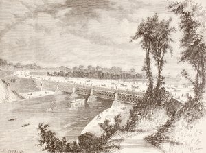 Il Ponte di Girard Point (litografia) da English School