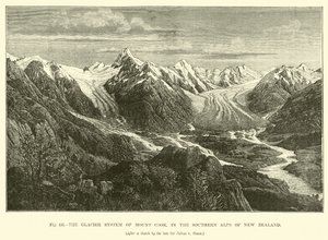 Il sistema glaciale del Monte Cook, nelle Alpi Meridionali della Nuova Zelanda da English School