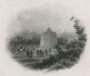 Il Globe Theatre, Bankside, 1593 da English School