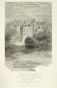 Il Globe Theatre, Bankside, Southwark, dopo un disegno da Pennants London, pubblicato per la prima volta nel 1793, inciso da James Stow (c.1770-p.1820), pubblicato 1812 da English School