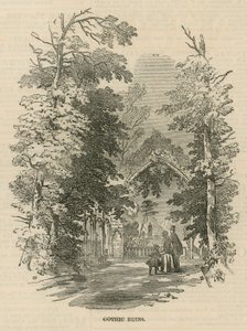 Le rovine gotiche nei Vauxhall Gardens da English School