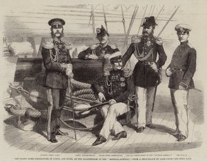 Il Granduca Costantino di Russia e Suite, sul Ponte di Comando del "General-Admiral" da English School
