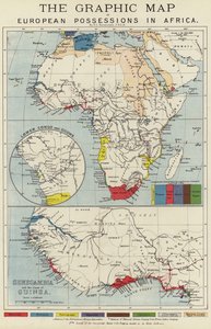 Mappa grafica dei possedimenti europei in Africa