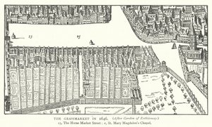 Il Grassmarket nel 1646 da English School