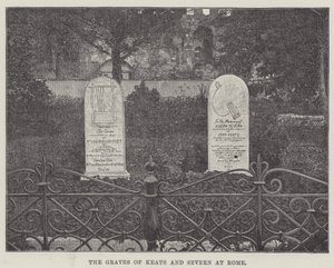 Le tombe di Keats e Severn a Roma (incisione) da English School