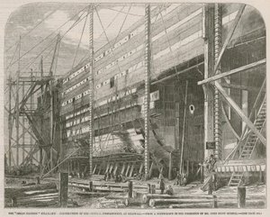 Il piroscafo Great Eastern; Costruzione del compartimento centrale a Millwall da English School