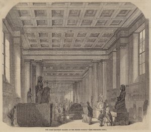 La Grande Galleria Egiziana, nel British Museum da English School