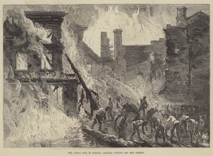 Il grande incendio a Dublino, zappatori che tagliano il whisky