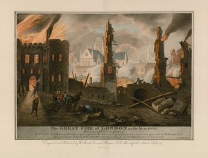 Il Grande Incendio di Londra del 1666 da English School