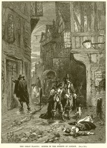La Grande Peste: Scene nelle Strade di Londra da English School