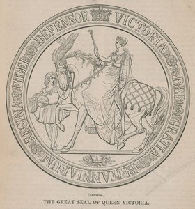Il Grande Sigillo della Regina Vittoria (dritto) da English School