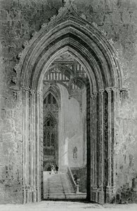 La Grande Sala Occidentale che conduce al Grand Saloon, o Ottagono, Fonthill Abbey, 1824 da English School