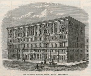The Grosvenor Mansions, Victoria Street, Westminster, Londra da English School