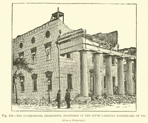 La guardiola, Charleston, distrutta nel terremoto della Carolina del Sud del 1886