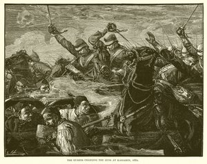 Le Guardie che caricano i cannoni a Kassassin, 1882 da English School