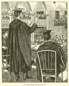 "Il preside alzò la mano" (incisione) da English School