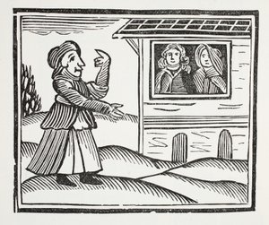 La Storia di Madre Shipton, illustrazione da Chap-books of the Eighteenth Century di John Ashton, pub. 1882 da English School