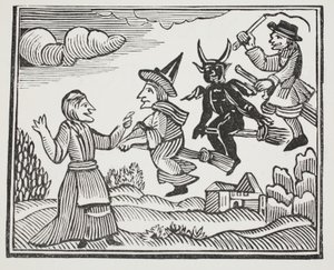 La Storia di Madre Shipton, illustrazione da Chap-books of the Eighteenth Century di John Ashton, pub. 1882 da English School