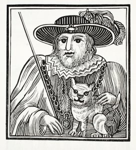 La storia di Sir Richard Whittington, tre volte sindaco di Londra, illustrazione da Chap-books del XVIII secolo di John Ashton, pub. 1882