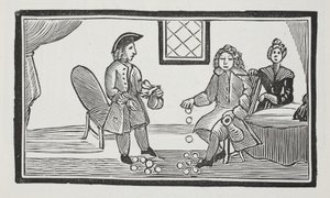 La storia del mendicante cieco di Bethnal Green, illustrazione da Chap-books del XVIII secolo di John Ashton, pub. 1882 da English School