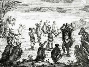 Gli Ottentotti adorano la luna, illustrazione da 