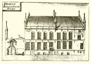 La casa a Bruges occupata da Caxton da English School
