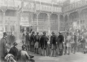 La Camera dei Comuni: Giuramento dei Membri nel 1857 da English School