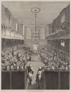 La Camera dei Comuni nella sessione 1741-2 (incisione) da English School