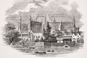 Le case del Parlamento dal fiume al tempo di John Hampden, da 