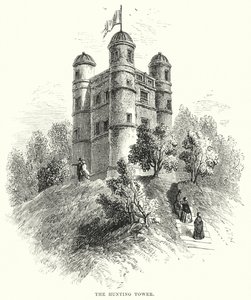 La torre di caccia (incisione) da English School