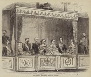 La tribuna imperiale al Teatro di Stoccarda (incisione)