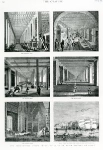 Il commercio di oppio indo-cinese: Note in una fabbrica di oppio a Patna, tratte da The Graphic, 1882 da English School