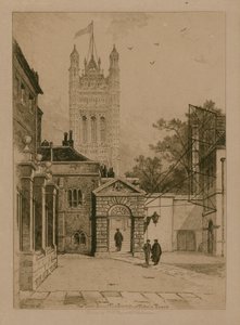 Il Gateway di Inigo Jones e la Victoria Tower alla Westminster School da English School