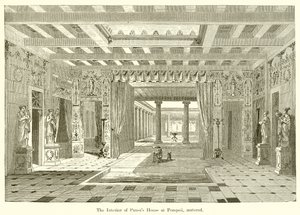 Interno della casa di Pansa a Pompei, restaurato