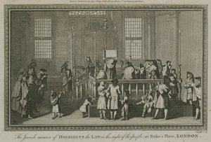 Il modo ebraico di mostrare la Legge al popolo a Dukes Place, Londra