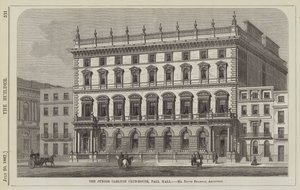 Junior Carlton Club-House, Pall Mall, Mr David Brandon, Architetto (incisione) da English School