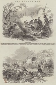 La guerra dei Kaffir (incisione) da English School