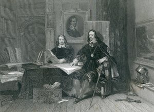 Il Re e Hyde a Oxford, di J. T Willmore, 1844 da English School