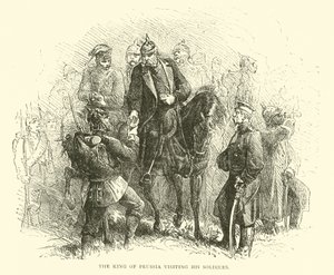 Il re di Prussia visita i suoi soldati, agosto 1870 da English School