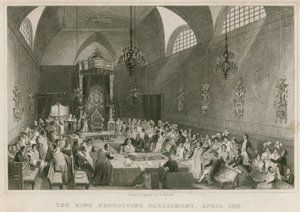 Il Re che proroga il Parlamento, nella Camera dei Lord, aprile 1831