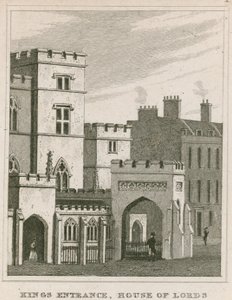Ingresso del Re alla Camera dei Lord, Westminster, Londra da English School